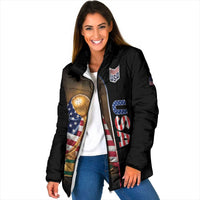 Personalized USA Football 2026 Padded Jacket Trophy Flag Pride Art