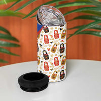 Russian Doll 4 in 1 Can Cooler Tumbler Flag Color Style No1 - Wonder Print Shop