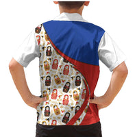 Russian Doll Family Matching Mermaid Dress and Hawaiian Shirt Flag Color Style No1 - Wonder Print Shop