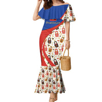 Russian Doll Family Matching Mermaid Dress and Hawaiian Shirt Flag Color Style No1 - Wonder Print Shop