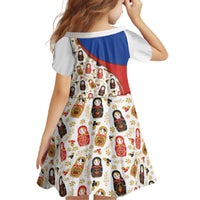 Russian Doll Family Matching Off The Shoulder Long Sleeve Dress and Hawaiian Shirt Flag Color Style No1 - Wonder Print Shop