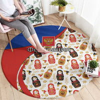 Russian Doll Round Carpet Flag Color Style No1 - Wonder Print Shop