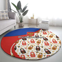 Russian Doll Round Carpet Flag Color Style No1 - Wonder Print Shop