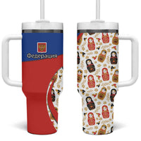 Russian Doll Tumbler With Handle Flag Color Style No1 - Wonder Print Shop