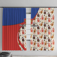 Russian Doll Window Curtain Flag Color Style No1 - Wonder Print Shop