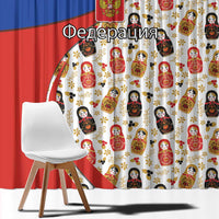 Russian Doll Window Curtain Flag Color Style No1 - Wonder Print Shop