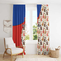 Russian Doll Window Curtain Flag Color Style No1 - Wonder Print Shop