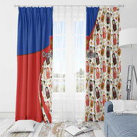 Russian Doll Window Curtain Flag Color Style No1 - Wonder Print Shop