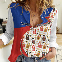 Russian Doll Women Casual Shirt Flag Color Style No1 - Wonder Print Shop