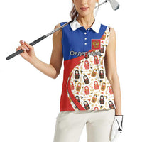 Russian Doll Women Sleeveless Polo Shirt Flag Color Style No1 - Wonder Print Shop