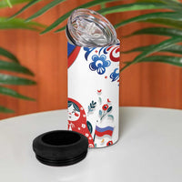 Matryoshka Doll 4 in 1 Can Cooler Tumbler Flag Color Style No2 - Wonder Print Shop