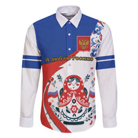 Matryoshka Doll Family Matching Off Shoulder Short Dress and Hawaiian Shirt Flag Color Style No2 - Wonder Print Shop