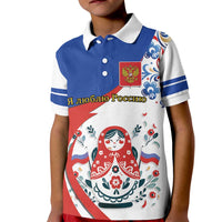 Matryoshka Doll Kid Polo Shirt Flag Color Style No2 - Wonder Print Shop
