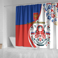 Matryoshka Doll Shower Curtain Flag Color Style No2 - Wonder Print Shop