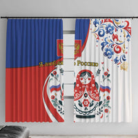 Matryoshka Doll Window Curtain Flag Color Style No2 - Wonder Print Shop