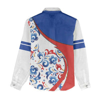 Matryoshka Doll Women Casual Shirt Flag Color Style No2 - Wonder Print Shop