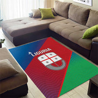 Italy Liguria Area Rug Emblem With Flag Style - Wonder Print Shop