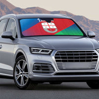 Italy Liguria Auto Sun Shade Emblem With Flag Style - Wonder Print Shop