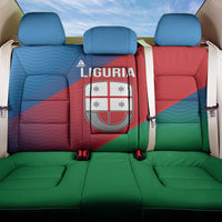 Italy Liguria Back Car Seat Cover Emblem With Flag Style - Wonder Print Shop