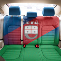 Italy Liguria Back Car Seat Cover Emblem With Flag Style - Wonder Print Shop