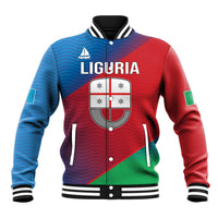 Italy Liguria Baseball Jacket Emblem With Flag Style LT19