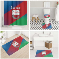 Italy Liguria Bathroom Set Emblem With Flag Style - Wonder Print Shop