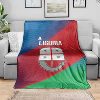 Italy Liguria Blanket Emblem With Flag Style - Wonder Print Shop