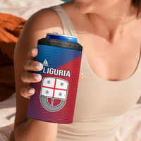 Italy Liguria 4 in 1 Can Cooler Tumbler Emblem With Flag Style - Wonder Print Shop