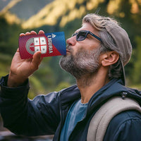 Italy Liguria 4 in 1 Can Cooler Tumbler Emblem With Flag Style - Wonder Print Shop