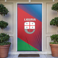 Italy Liguria Door Cover Emblem With Flag Style - Wonder Print Shop