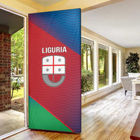 Italy Liguria Door Cover Emblem With Flag Style - Wonder Print Shop