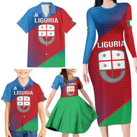 Italy Liguria Family Matching Long Sleeve Bodycon Dress and Hawaiian Shirt Emblem With Flag Style LT19