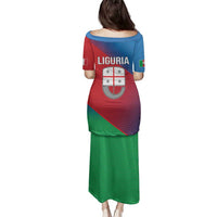 Italy Liguria Family Matching Puletasi and Hawaiian Shirt Emblem With Flag Style LT19