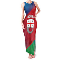 Italy Liguria Family Matching Tank Maxi Dress and Hawaiian Shirt Emblem With Flag Style LT19