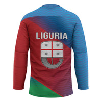 Italy Liguria Hockey Jersey Emblem With Flag Style - Wonder Print Shop