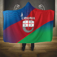 Italy Liguria Hooded Blanket Emblem With Flag Style - Wonder Print Shop