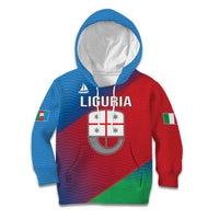 Italy Liguria Kid Hoodie Emblem With Flag Style LT19