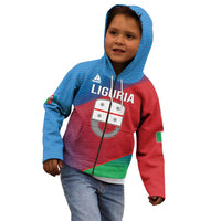 Italy Liguria Kid Hoodie Emblem With Flag Style LT19