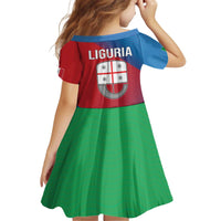 Italy Liguria Kid Short Sleeve Dress Emblem With Flag Style LT19