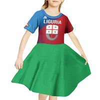 Italy Liguria Kid Short Sleeve Dress Emblem With Flag Style LT19