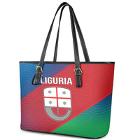 Italy Liguria Leather Tote Bag Emblem With Flag Style - Wonder Print Shop