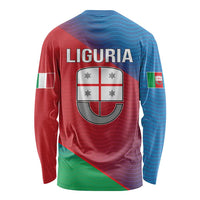 Italy Liguria Long Sleeve Shirt Emblem With Flag Style LT19