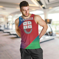 Italy Liguria Men Tank Top Emblem With Flag Style LT19
