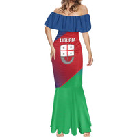 Italy Liguria Mermaid Dress Emblem With Flag Style LT19