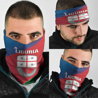 Italy Liguria Neck Gaiter Emblem With Flag Style - Wonder Print Shop