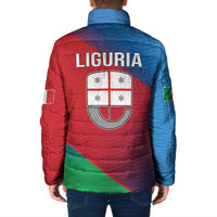 Italy Liguria Padded Jacket Emblem With Flag Style - Wonder Print Shop