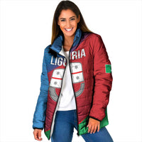 Italy Liguria Padded Jacket Emblem With Flag Style - Wonder Print Shop