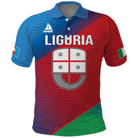 Italy Liguria Polo Shirt Emblem With Flag Style LT19