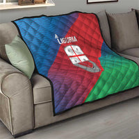Italy Liguria Quilt Emblem With Flag Style - Wonder Print Shop