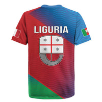 Italy Liguria Rugby Jersey Emblem With Flag Style LT19